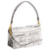 Coach X Peanuts Snoopy Collaboration Tabby 26 Logo Pattern Printed Leather Handbag Women Handbags Chalk-White CCB04-B4CAH