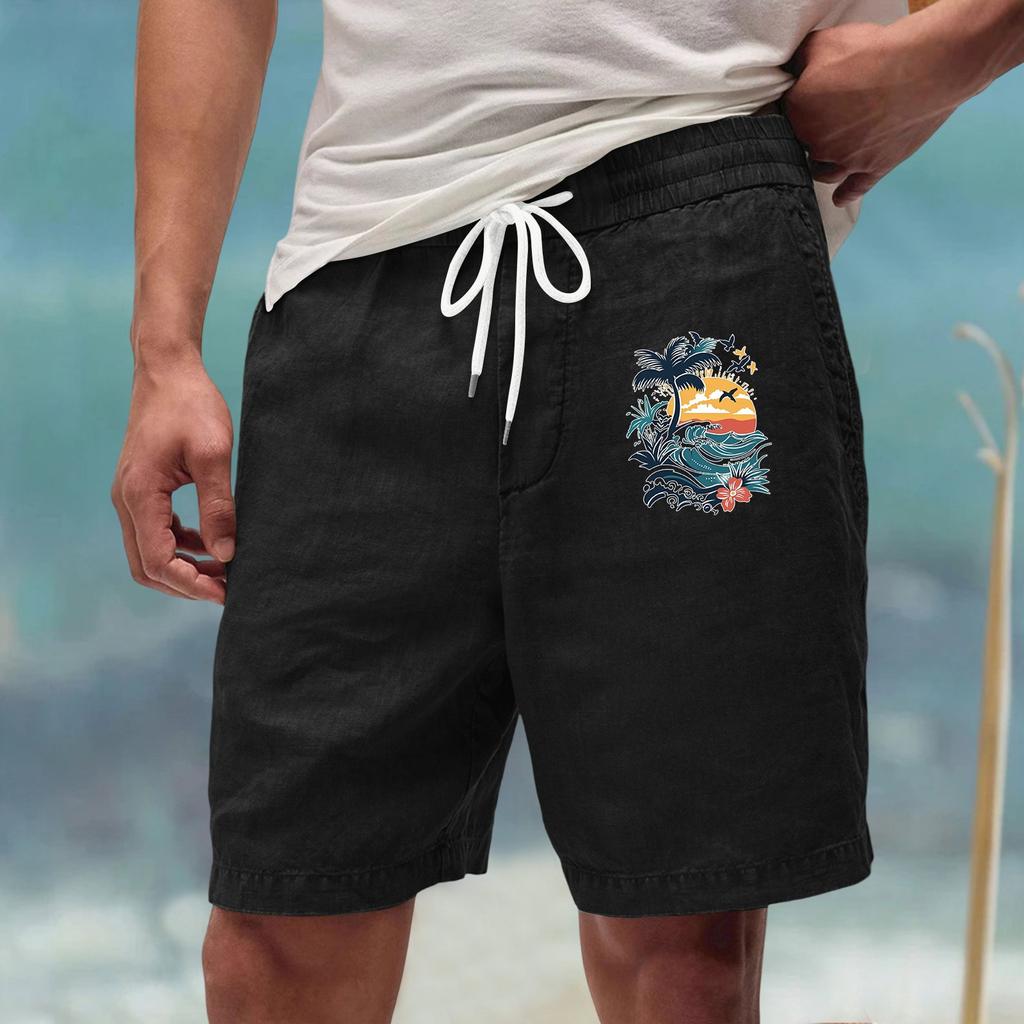 Men's Summer Large Casual Loose Sports Pants Beach Shorts