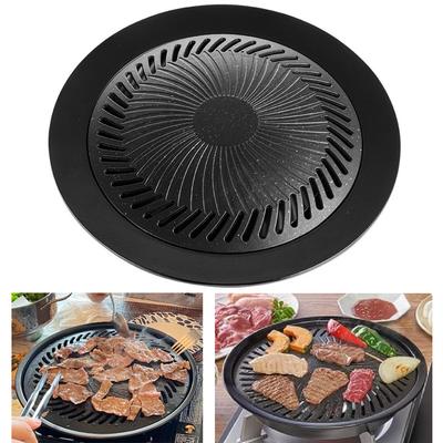 KOSUN Koreansk Grillpanna för Inomhusmatlagning 10tum Non-stick Stekplatta Rökfri Grillpanna för Gas- och Induktionsspis