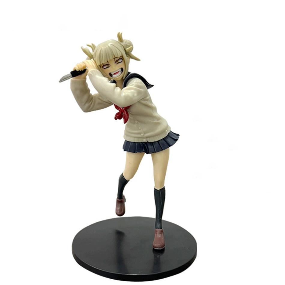 

My Hero Academia Anime Character Peripheral Himiko Toga Cute Uniform Battle Version Figure Desktop Ornaments Model Toy Gift
