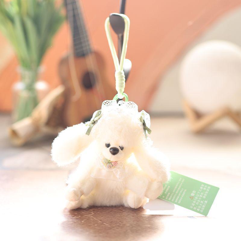 Plush Dog Keychain With Soft Pp Cotton Filling For Kids And Adults Green