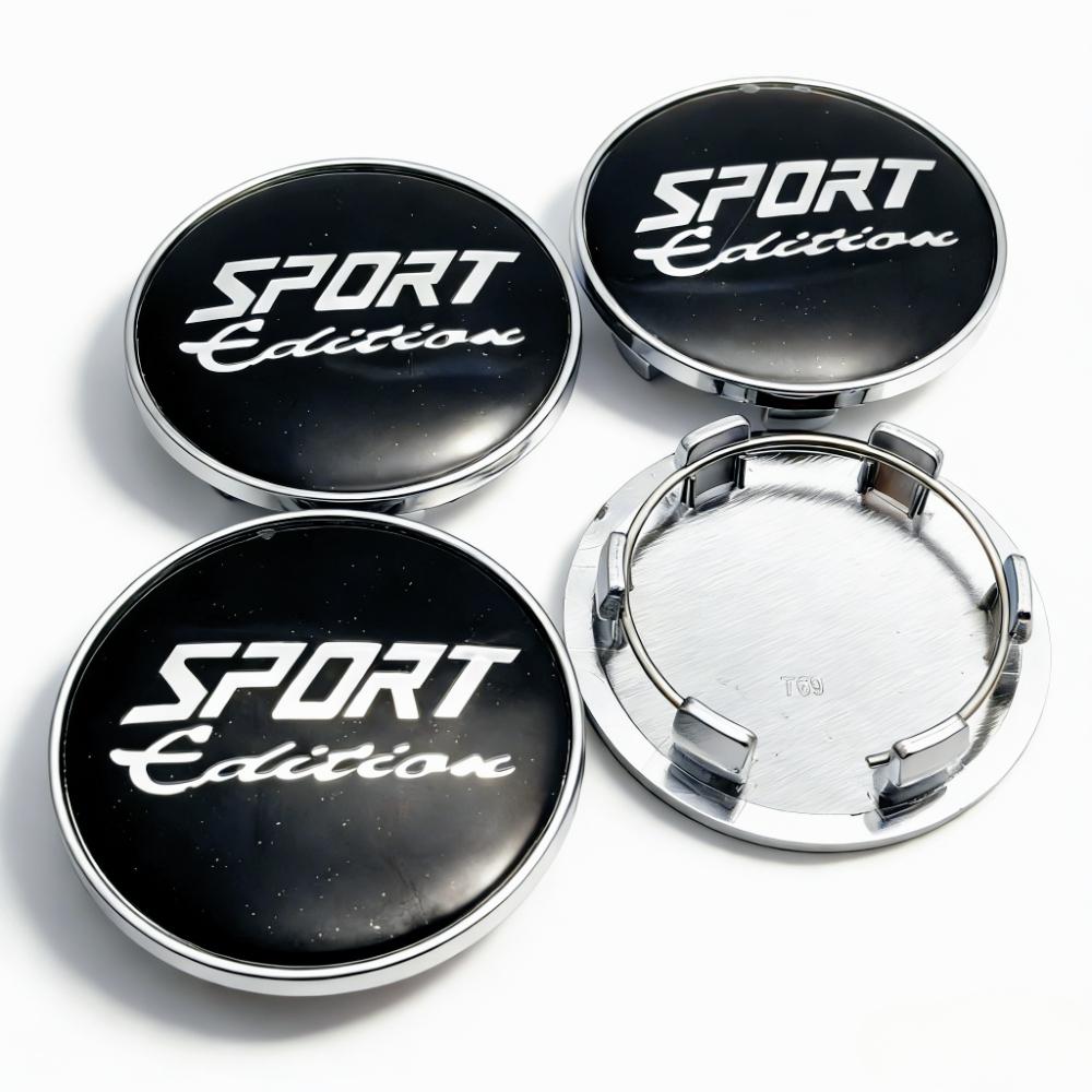4pcs Sport Edition Logo Badge Emblem Car Wheel Center Caps 69MM Clips 56MM Wheels Hub Cap Rim Hubcaps Dust Cover Car Accessories