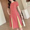 ZANZEA Women Summer Round Neck Casual Short Sleeve A-line Dress