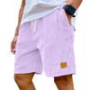 Pantaloncini da uomo in velluto a coste con coulisse - Estivi, Vestibilità ampia, Gamba dritta, Traspiranti, Asciugatura rapida, Casual Sportivi, Cinque pollici