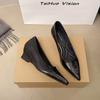 2026 Spring  Women's Retro Solid Color High Heels Comfortable Wedge Sandals Fashionable Outdoor Walking Shopping Casual Shoes