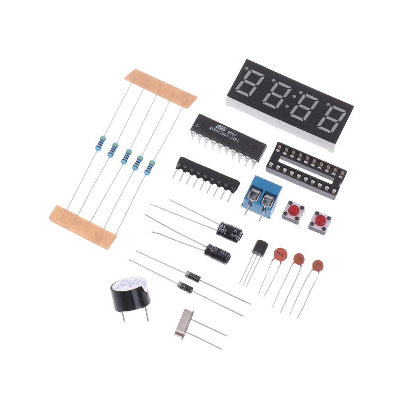 4-Digit Electronic Clock Microcontroller Digital Clock 4-Digit Clock Diy Kit Parts