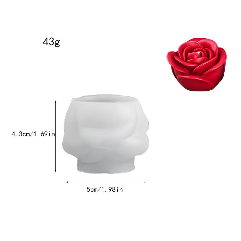 

Rose Mold Flexible Candle Mold Heart Shape Mold Reusable For Baking Molds Handmade Soaps Gift For Diy Lovers