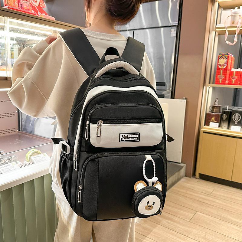 Student Schoolbag Ridge Backpack Women's Lightweight Large Capacity Backpack