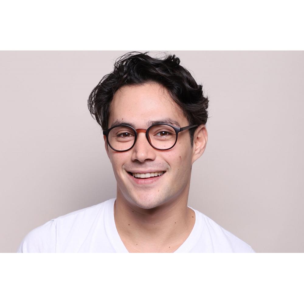 Full Rim Round Brown Smartbuy Collection Jorijei Cp137c Fashion Men Eyeglasses
