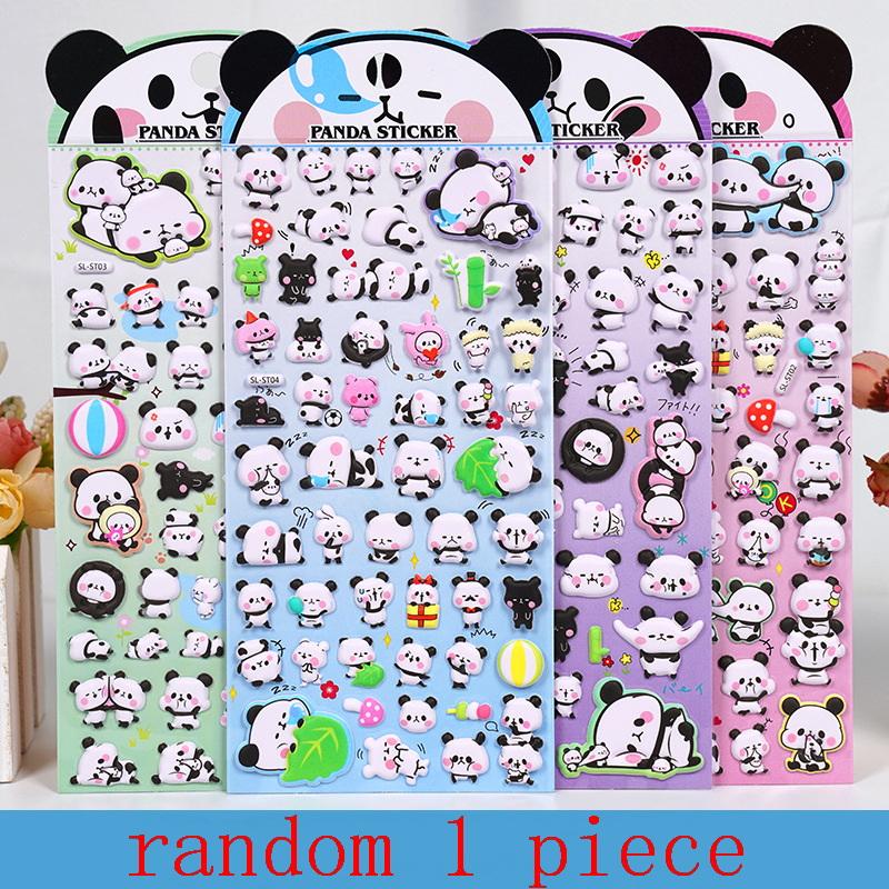 

1 Sheet Scrapbooking Diy Stationery Decals Kawaii 3D Puffy Panda Daily Life Stickers Cute Deco Aesthetic Art Supplies onesize