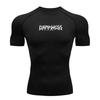 Men's Compression Athletic T-Shirt, Quick Dry Breathable Sports Workout Tee with Darkness Print for Gym Running Training