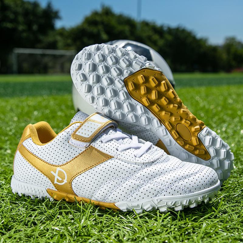 Hot Sale Turf Soccer Shoes For Kids Fashion Orange Children Soccer Cleats Football Shoes Boys Futsal Sneaker Zapatos De Futbo