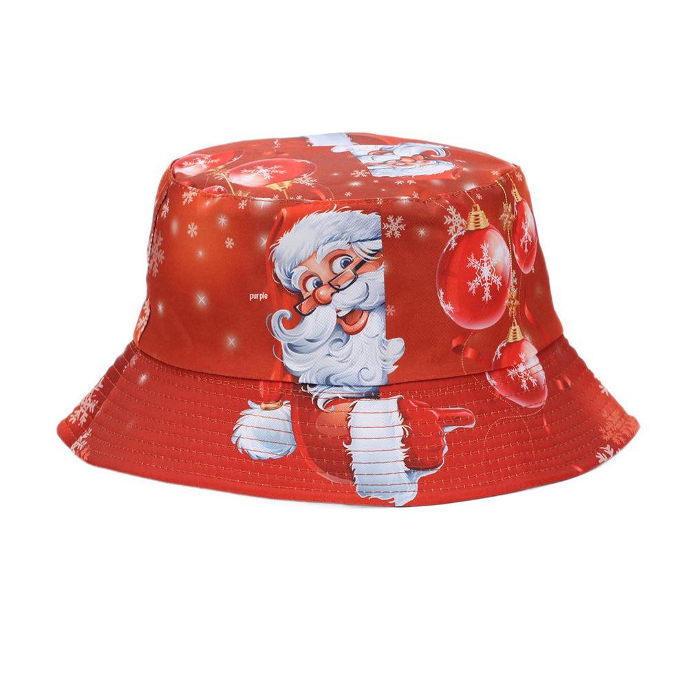 Personalisierter Weihnachts-Print Outdoor Fischerhut - Weihnachtsmann-Design für Männer und Frauen