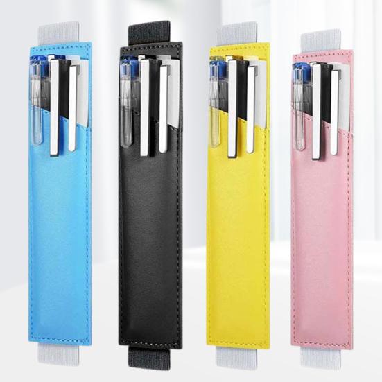 Stifthalter, multifunktional, hochfestes Kunstleder, elastisches Band, Notizbuch-Stifttasche für die Schule