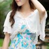Women's Plus Size Chiffon Shawl Jacket - Short Sleeve Cardigan with Sun Protection