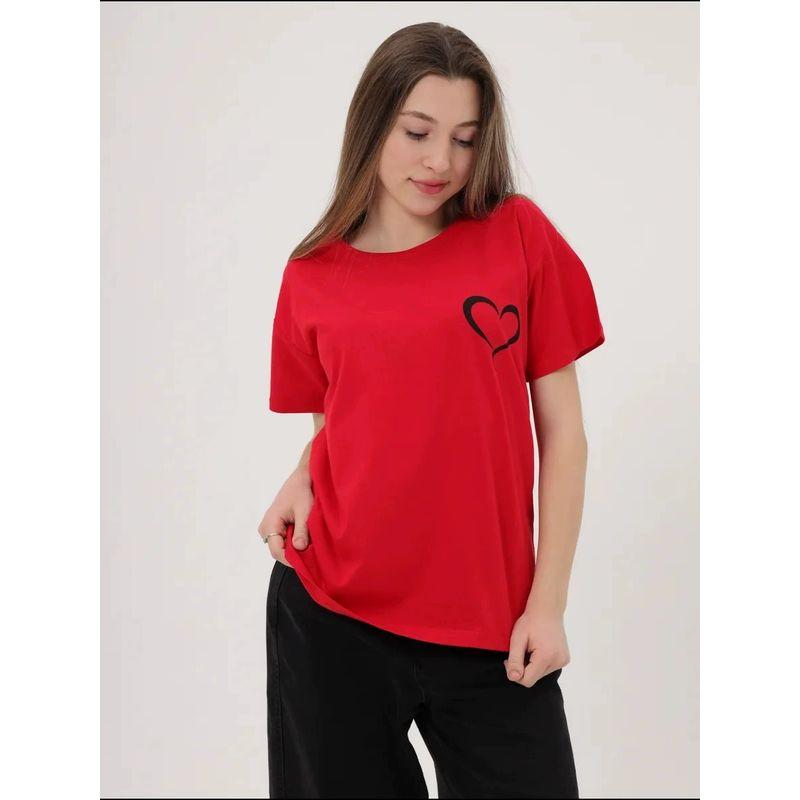 Fashion Style New Arrival Fashion Print Loose Crew Neck Cotton T-shirt Loose Printed Cotton T-shirt