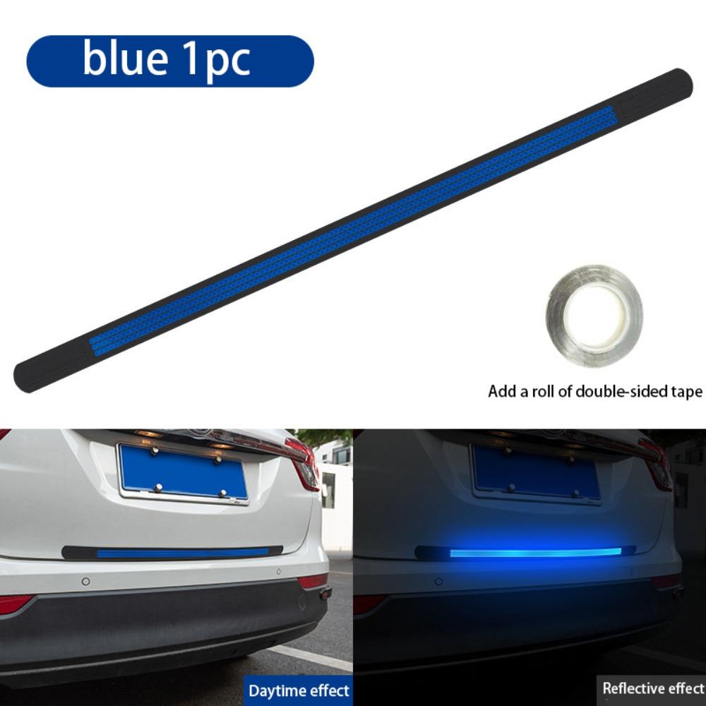 Soft Rubber Car Anti-rear-end Reflective Strip Anti-scratch 80cm Car Trunk Anti-collision Strip Night Warning