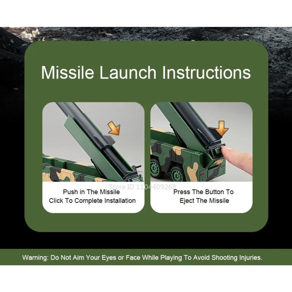 1/50 DF-17 Raketenstart Spielzeugmodellauto Druckguss Metall Sound Licht Simulation Militärische Miniaturmodelle Sammlung Geschenke