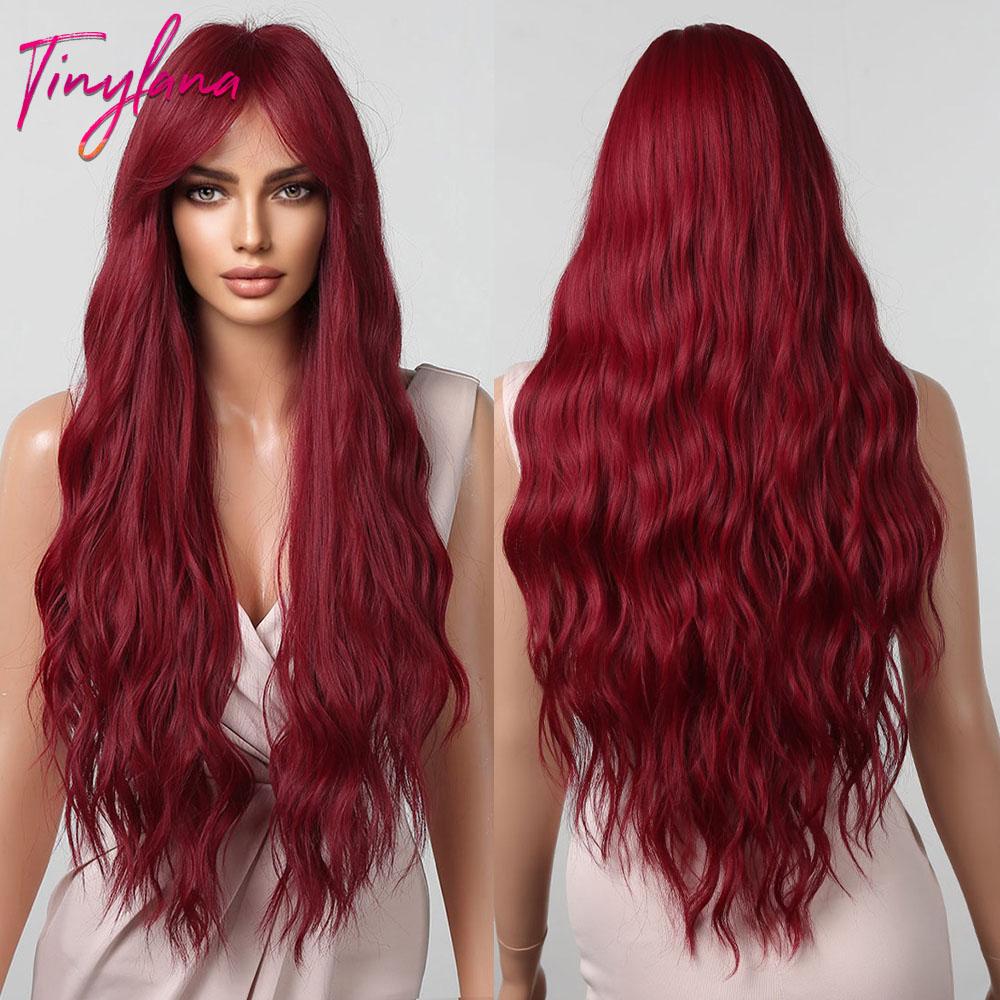 Long Curly White Platinum Synthetic Wigs with Bangs for Women Afro Cosplay Lolita Wavy Wig Natural Hair Heat Reisitant Daily Use