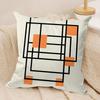 Abstract Lines Cushion Cover Soft Plush Fabric DoubleSided Printed Sofa Cushion Cover for All Seasons Home Decor Gift