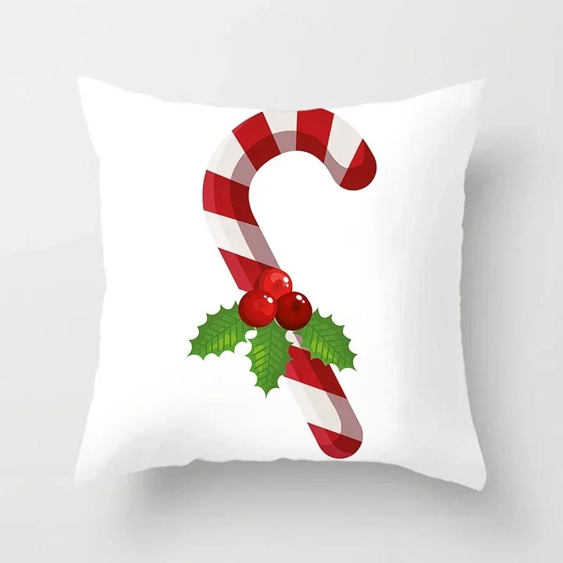 Christmas Cushion Covers Christmas Candy Print Pillow Cases Hotel Party Decoration Pillow Cases Christmas Decorations