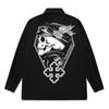 KAN6312 Kylb0119 Ghost Skull Long Sleeve Shirt Black