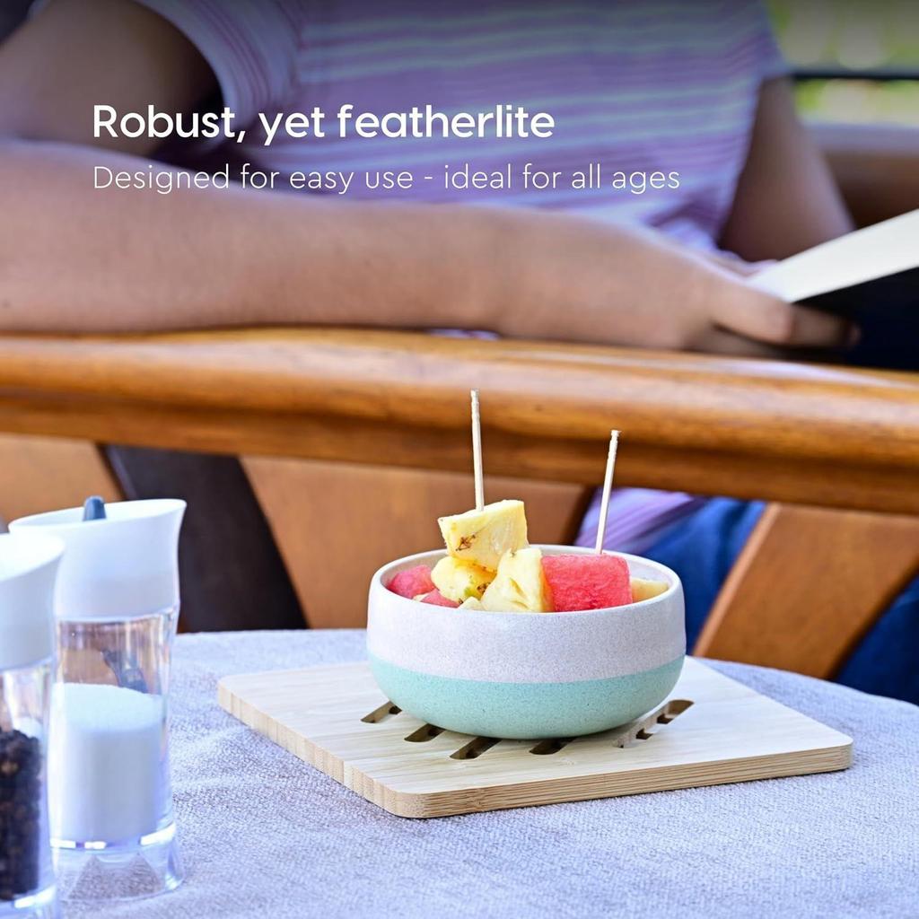 Earth-Friendly Soup Bowls with Spoons Set of 6 | 250 Ml