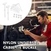 Upgraded Model Universal Nylon Cable Tie Buckle Self-Locking Zip Ties Holder Car Buckle Zipper Clip Foldable Nylon Buckle