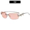 Ins Korean Fashion Y2k Rimless Sunglasses Women Luxury Brand Square Sun Glasses Personality Punk Eyeglasses Female Eyewear