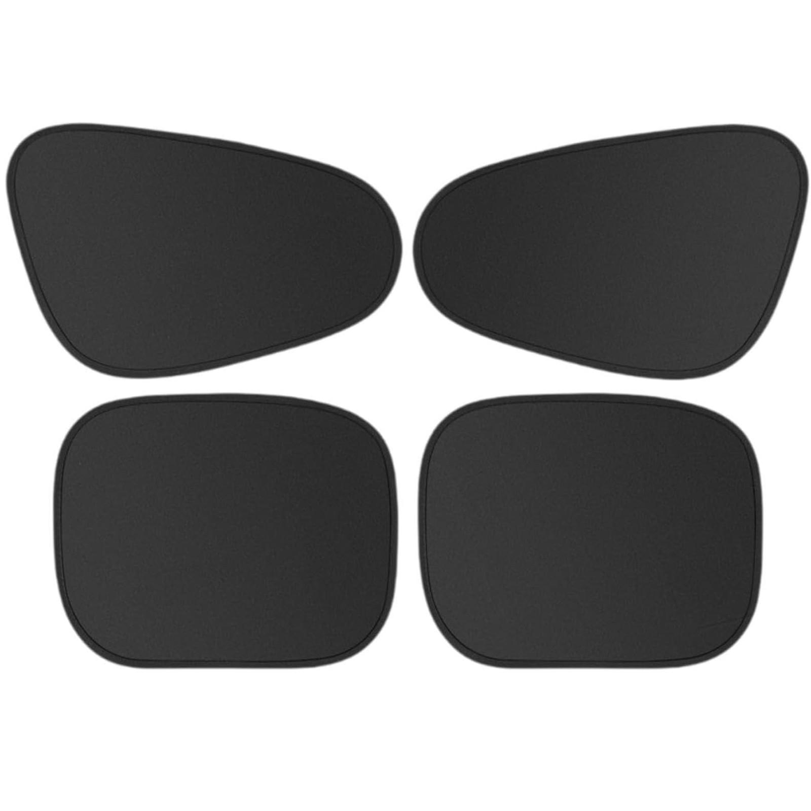 

Комплект из 4-х автомобильных козырьков, козырьки для окон детских автомобилей, статические козырьки, автомобильные козырьки (по два для передних и задних боковых окон) One Size чёрный