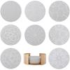Silicone Drink Coasters 8 With Bamboo Coaster Holder, Table Protection,perfect For Gift, Party, Off