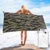Toalla de Playa Camuflaje Rayas de Tigre del Ejército de EE. UU. Microfibra Suave Secado Rápido Absorbente Toallas Rápidas Para Baño