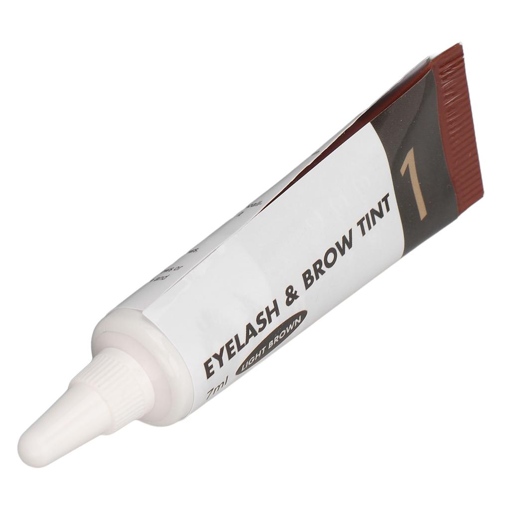 Eyelash Eyebrow Color Kit Professional Waterproof Makeup Brow Lashes Tint Dye Set with Brush Gloves Light Brown