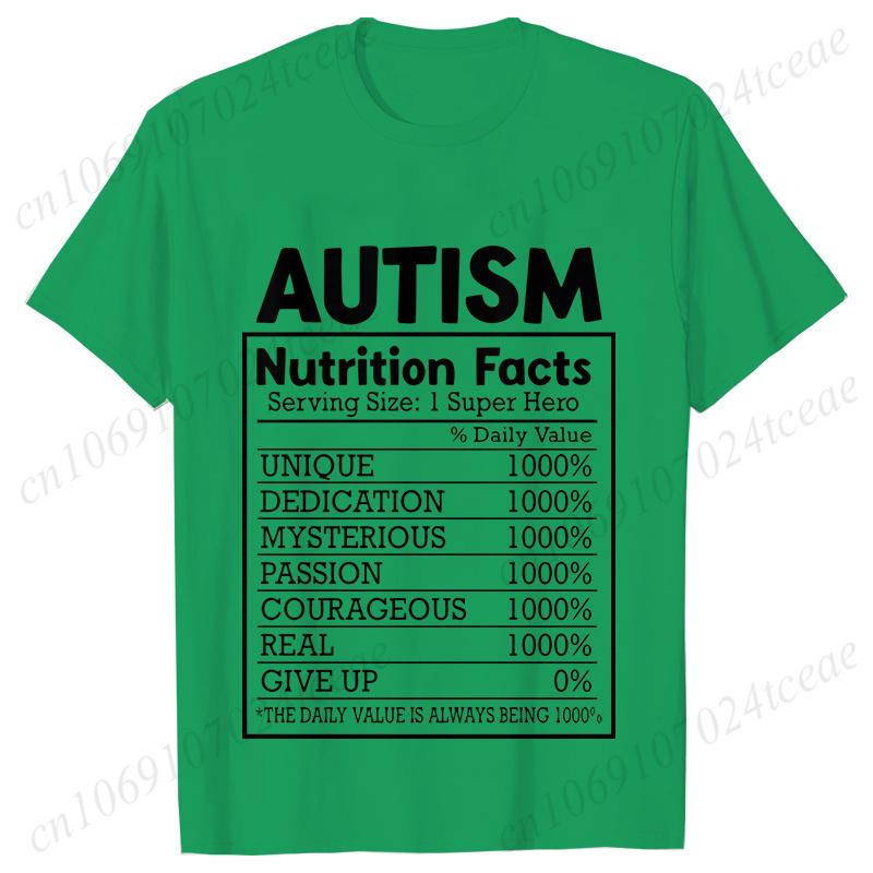 Female Clothing Autism Nutrition Shirt for Women Autism Awareness Month T-shirts Autism Quote Summer Tees Acceptance Y2k Tops
