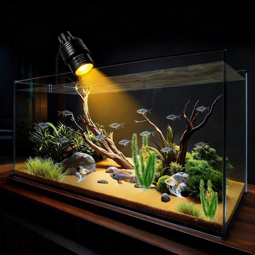 Waterproof LED Aquarium Spotlight for Arowana: Full Spectrum Stream Tank Light (Small Size)