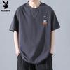 PLAYBOY Men's Pure Cotton Loose Fit Short Sleeve T-Shirt