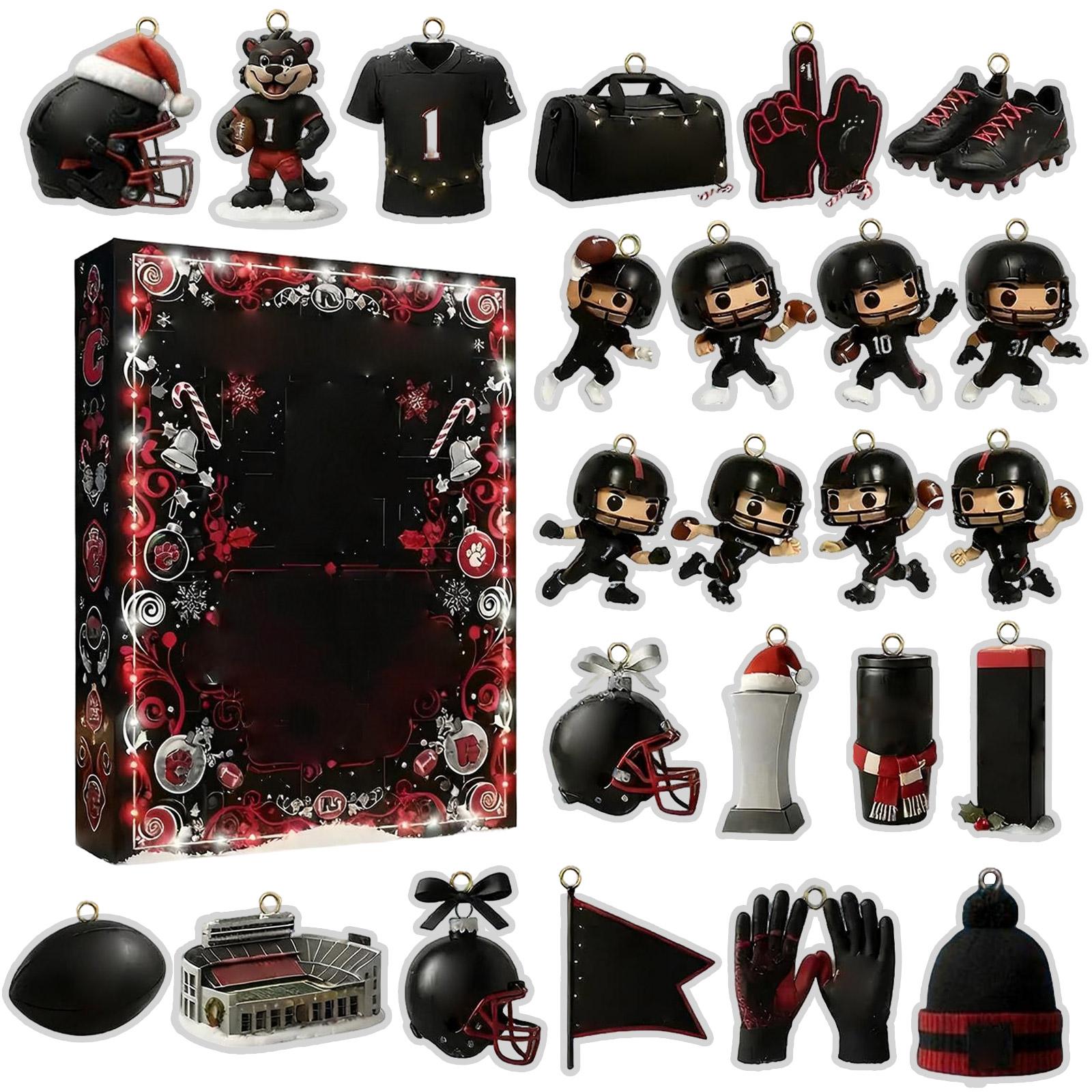 

2D Плоская Коробка Самолет 24 шт. Серия Адвент-календарь Рождественский Отсчет One Size зелёный