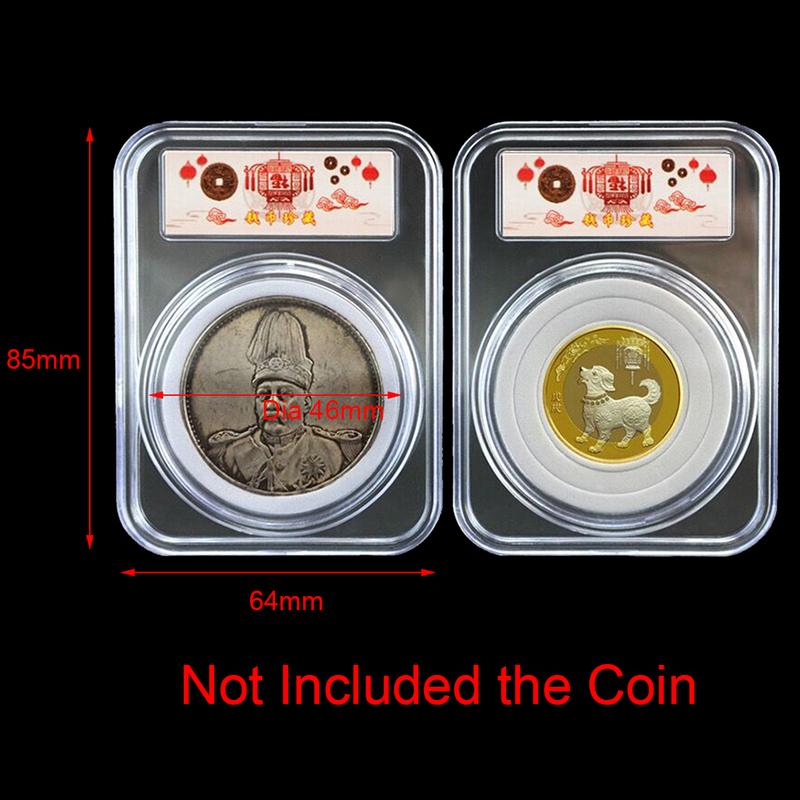 

10Pcs Universal Coin Display Slab Storage Box Case with Adjustable Gaskets for Coins Medals Holder Container Collection Supplies