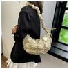 IELGY Korean Pleated Cloud Bag Dumpling Bag High-End Feel Bright Color One-Shoulder Armpit Fashion Commuter Messenger Bag