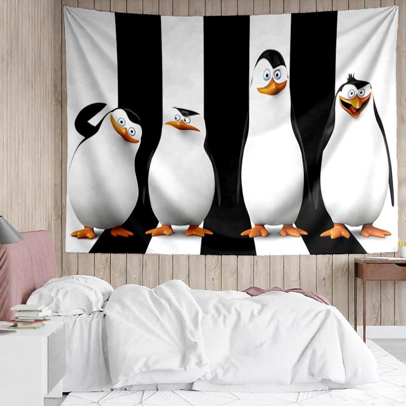 1PC Penguins Dventure K-pop Music Group Tapestry Accessories for Bedroom,Livingroom, Dormitory Room Wall Decor Fan Birthday Gifts