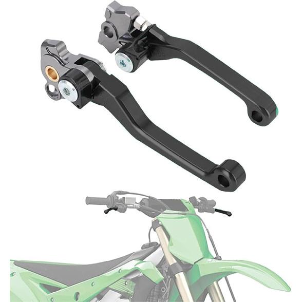

Motorcycle Brake Clutch Lever Pivot Levers Set Adjustable CNC for KX 250 450 KX250 21-23 KX450 19-23 KX250X KX450X 21-23 Dirt Bike Green чёрный