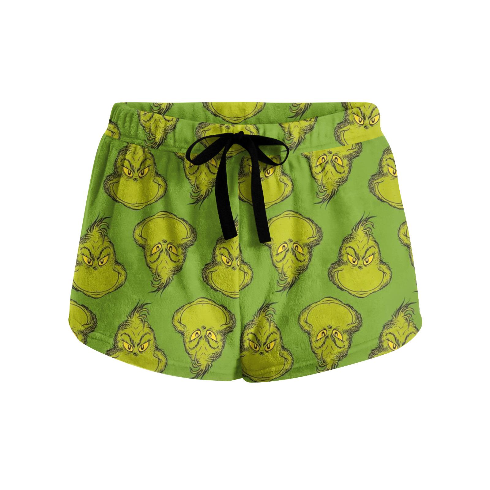 Women s Casual Flannel Shorts with Adjustable Drawstring Waist Relaxed Fit Lightweight Lounge Shorts for Everyday Wear L