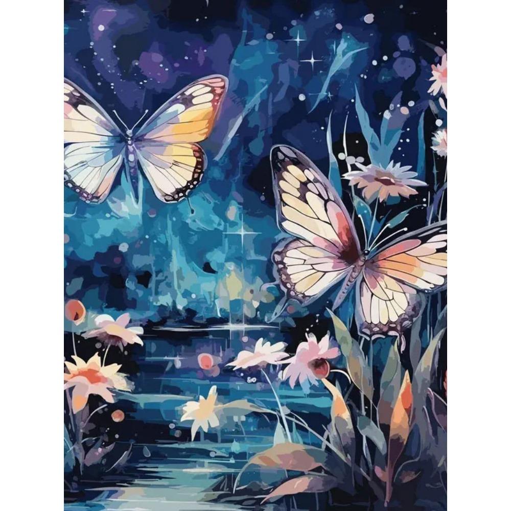 Diamond Painting Full Drill Luminous Butterfly Round Diamond Painting Handmade Fruit Cute Cat Animal Diy Diamond Mosaic Painting Home Decoration