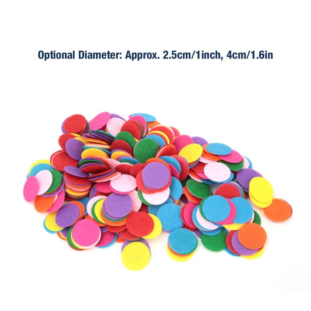 500pcs Round Shape Pre Cut Felt Circles Non-Woven Fabric Felt Applique Circles DIY Projects