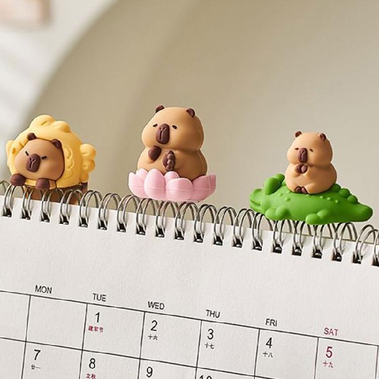 Computer Monitors Decoration Cartoon Capybara Animal Figurines Toy for Computer Screens Keyboards Dashboards Decors