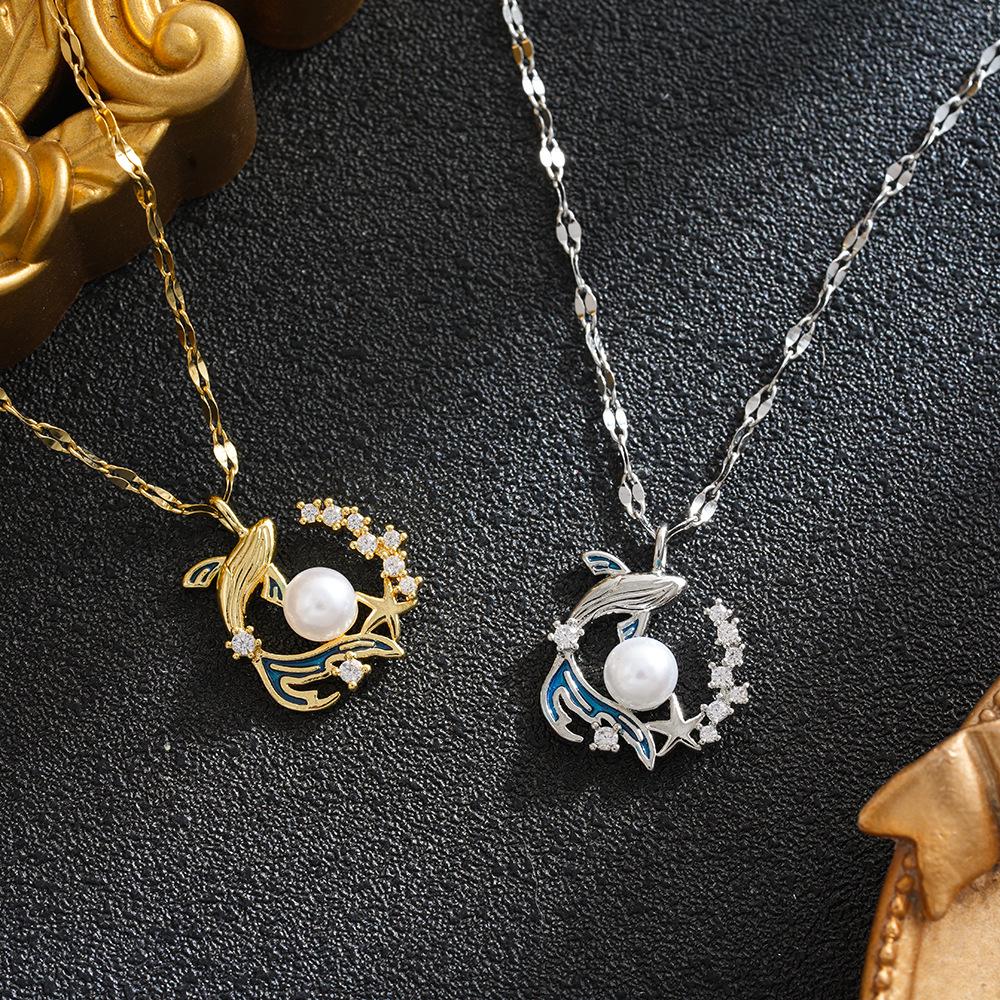 Koi Pendant Necklace for Women: Light Luxury Fashion, Perfect Best Friend Birthday Gift