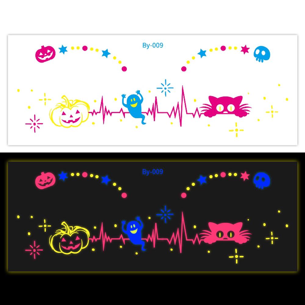 

Европейские и американские неоновые наклейки на лицо - Светящиеся в темноте тату-декали для фестивалей, ночных клубов, вечеринок и выпускных вечеров. 158 x 60 mm