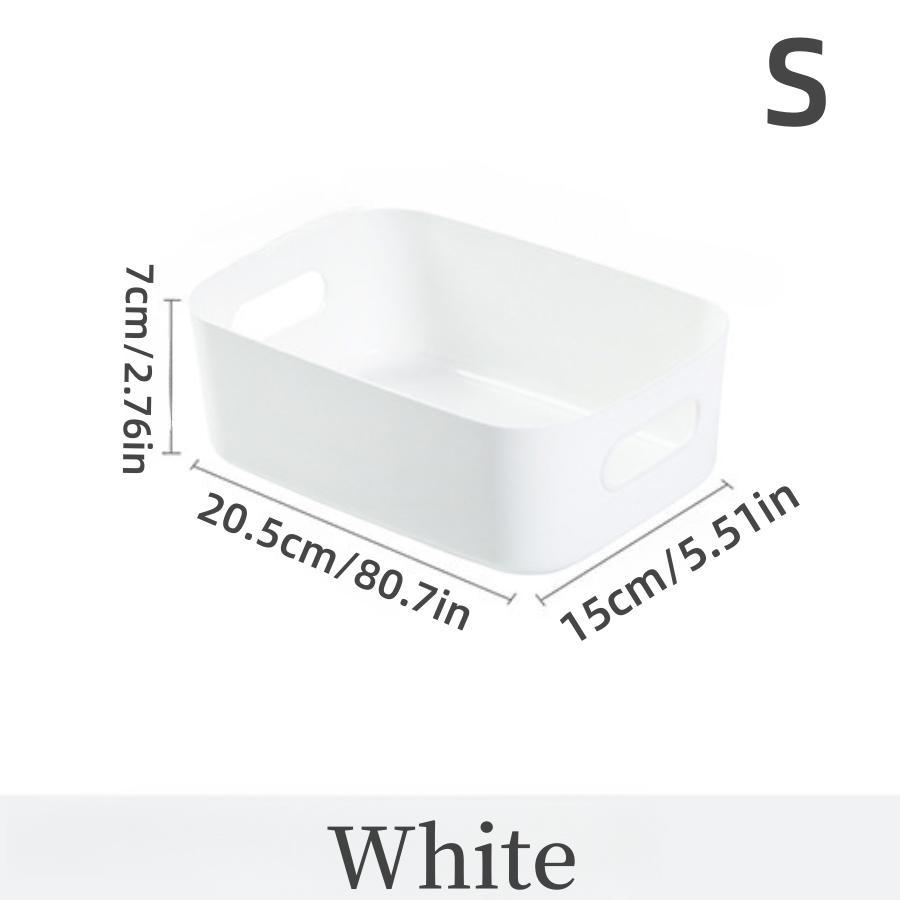 Plastic Desktop Organizer, Portable Rectangular Storage Basket for Kitchen, Bedroom, Bathroom, Dormitory and Office Use