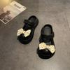Cute bow hole shoes women's new summer platform leisure beach bag head cool slippers