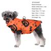 Halloween Pumpkin Print Dog Jacket For Small Medium Dogs Cats With D-ring Windproof Warm Puppy Clothes French Bulldog Pet Coat